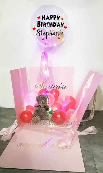 Customize Surprise Balloon Gift Box with Bubble Balloon Customize Surprise Balloon Gift Box with Bubble Balloon